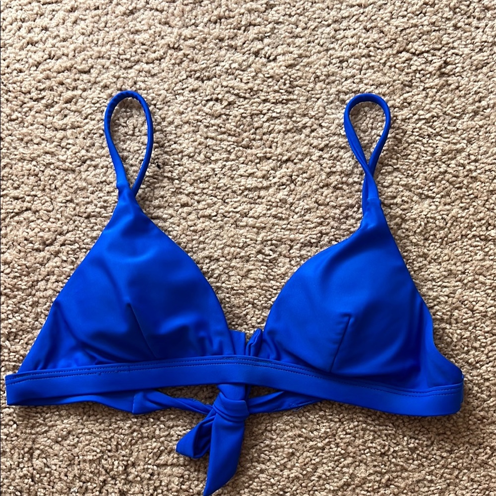 Bronzy Swimwear Blue Bikini Top, sz 8